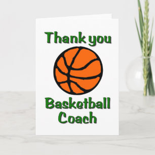 Basketbal coach dank je kaart