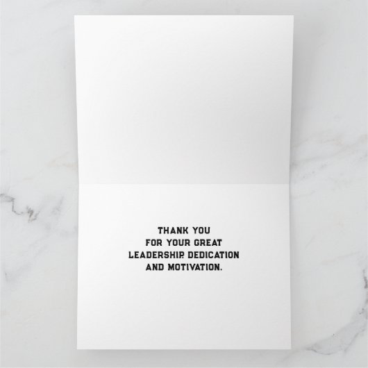 Basketbal Coach Dank je kaart (Binnen)