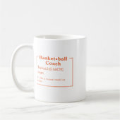 Basketbal Coach Definitie Basketbal Shirt Baske Koffiemok (Links)