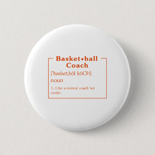 Basketbal Coach Definitie Basketbal Shirt Baske Ronde Button 5,7 Cm