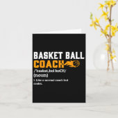 Basketbal Coach Definitie Gift Fun Basketbal Co Kaart (Gele Bloem)