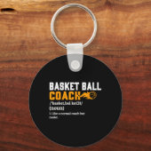 Basketbal Coach Definitie Gift Fun Basketbal Co Sleutelhanger (Voorkant)