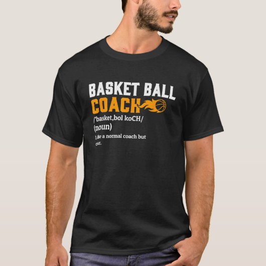Basketbal Coach Definitie Gift Grappige Basketbal T-shirt (Voorkant)