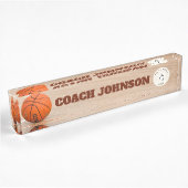 Basketbal Coach Desk Naam bord Naambordje