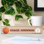Basketbal Coach Desk Naam bord Naambordje