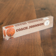 Basketbal Coach Desk Naam bord