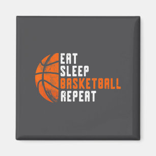 Basketbal Coach Eet Slaap Basketbal Herhaal Basket Magneet