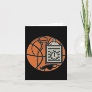 Basketbal Coach Fluit Klembord Stopwatch Kaart