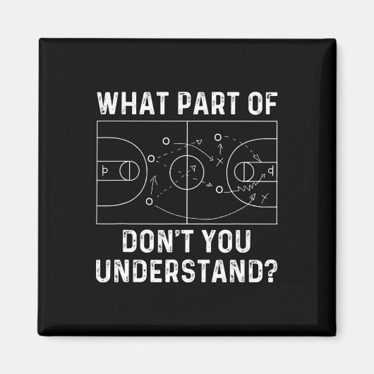 Basketbal Coach Fun Wat deel van Don't You Unders Magneet (Voorkant)