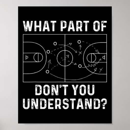 Basketbal Coach Fun Wat deel van Don't You Unders Poster (Voorkant)