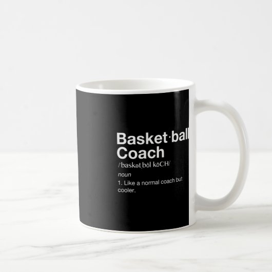 Basketbal Coach Gift Fun Basketbal Definitie T Koffiemok (Rechts)