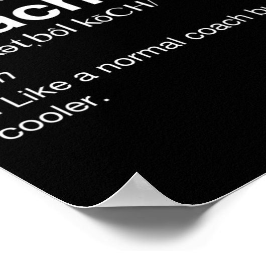 Basketbal Coach Gift Fun Basketbal Definitie T Poster (Hoek)