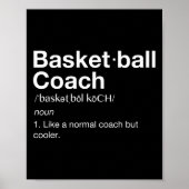 Basketbal Coach Gift Fun Basketbal Definitie T Poster (Voorkant)