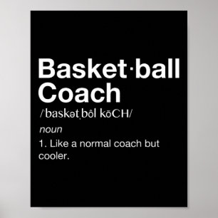 Basketbal Coach Gift Fun Basketbal Definitie T Poster