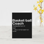 Basketbal Coach Gift Fun Basketbal Definitie Te Kaart (Gele Bloem)