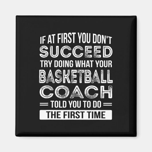 Basketbal Coach Gift Fun Bedankt Cadeau Magneet (Voorkant)