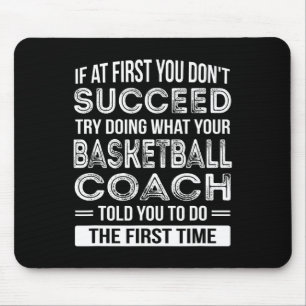 Basketbal Coach Gift Fun Bedankt Cadeau Muismat