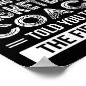 Basketbal Coach Gift Fun Bedankt Cadeau Poster (Hoek)