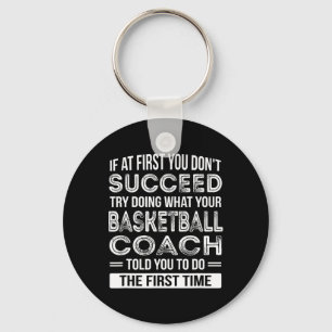 Basketbal Coach Gift Fun Bedankt Cadeau Sleutelhanger