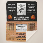 Basketbal Coach Gifts, Senior Basketbal Gifts, Sherpa Deken (Voorkant)