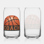 Basketbal coach glaswerk blikvorm glas (Voorkant)