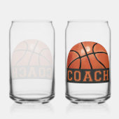Basketbal coach glaswerk blikvorm glas (Achterkant)