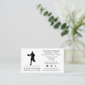 Basketbal Coach Instructeur Sport Sociale Media Visitekaartje (Staand voorkant)