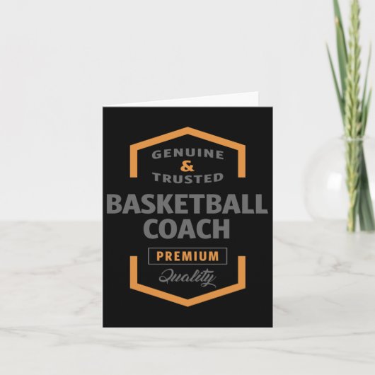 Basketbal Coach  Kaart (Voorkant)