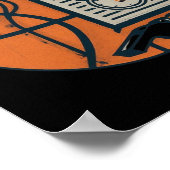 Basketbal Coach Klokkenspel Klembord Stopwatch Poster (Hoek)