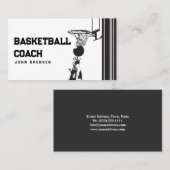 Basketbal Coach Lessen Vector Grafische Kaart Visitekaartje (Voorkant / Achterkant)