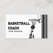 Basketbal Coach Lessen Vector Grafische Kaart Visitekaartje (Voorkant)