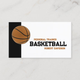 Basketbal Coach Lessen Zwart & Wit Kaart Visitekaartje