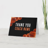 Basketbal coach naam bedankkaart (Voorkant)