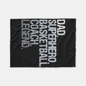 Basketbal coach Pap 1 Fleece Deken (Voorkant (Horizontaal))