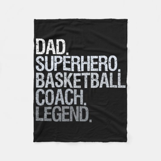 Basketbal coach Pap 1 Fleece Deken (Voorkant)