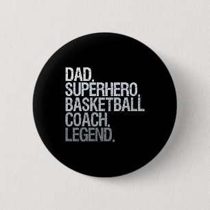 Basketbal coach Pap 1 Ronde Button 5,7 Cm