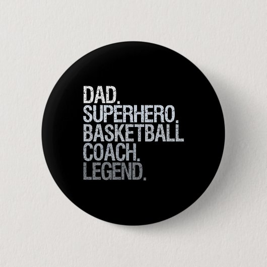 Basketbal coach Pap 1 Ronde Button 5,7 Cm (Voorkant)