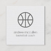 Basketbal Coach Scout Professioneel Sportplein Vierkante Visitekaartje (Voorkant)