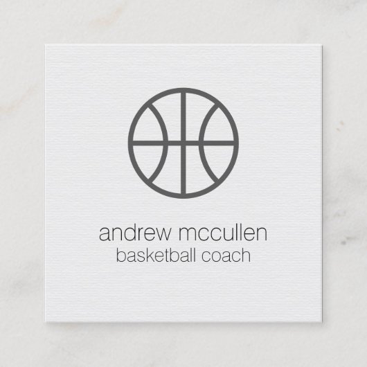 Basketbal Coach Scout Professioneel Sportplein Vierkante Visitekaartje (Voorkant)