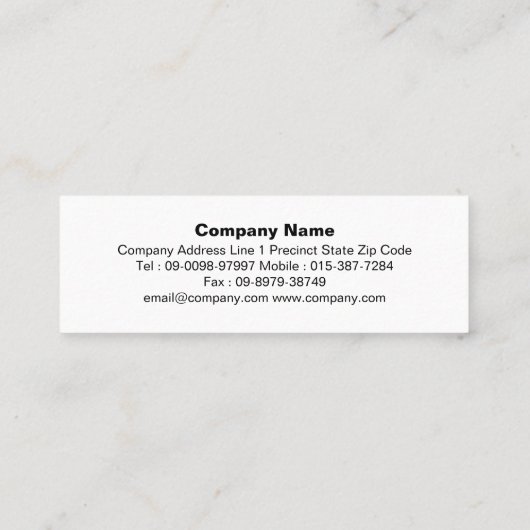 Basketbal Coach Scout Professionele Sport Mini Visitekaartje (Achterkant)