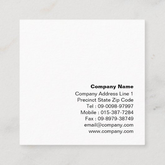 Basketbal Coach Scout Professionele Sport Vierkante Visitekaartje (Achterkant)