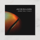 Basketbal Coach Scout Professionele Sport Vierkante Visitekaartje (Voorkant)