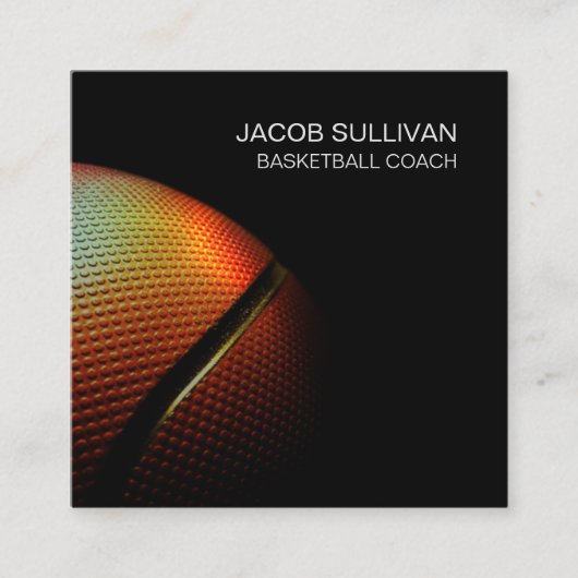 Basketbal Coach Scout Professionele Sport Vierkante Visitekaartje (Voorkant)