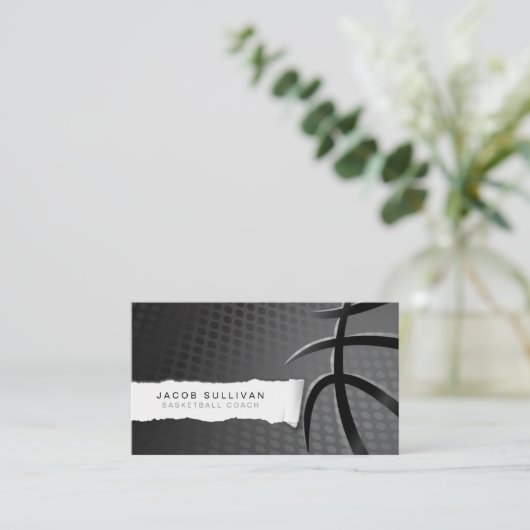 Basketbal Coach Scout Professionele Sport Visitekaartje (Staand voorkant)
