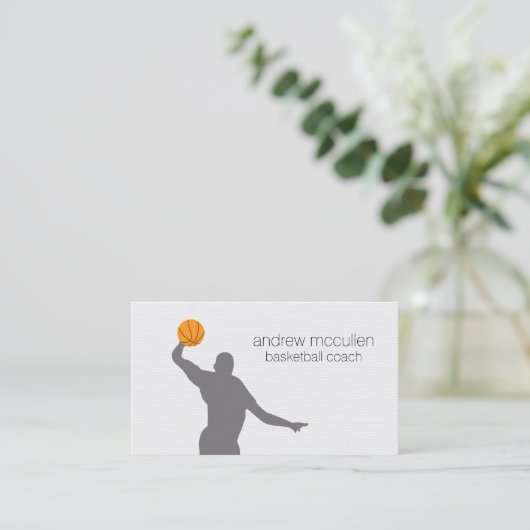 Basketbal Coach Scout Professionele Sport Visitekaartje (Staand voorkant)