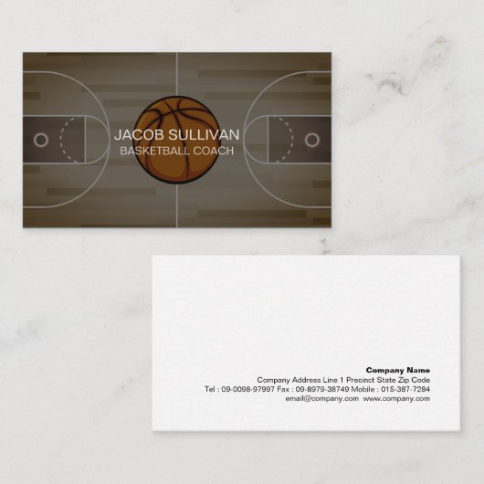 Basketbal Coach Scout Professionele Sport Visitekaartje (Voorkant / Achterkant)