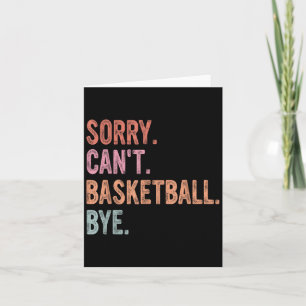 Basketbal coach, speler, sorry kan niet basketbal  kaart