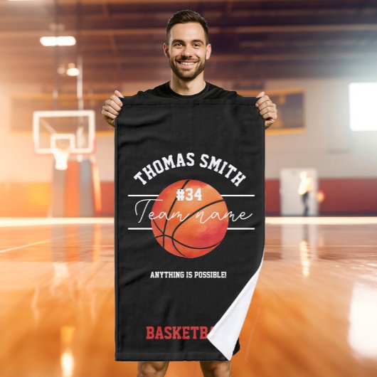 basketbal coach speler team handdoek
