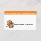 Basketbal Coach | Sport Trainer Visitekaartje (Achterkant)