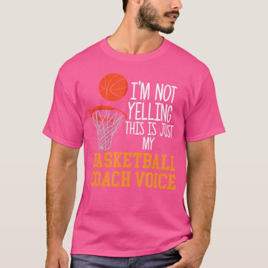 Basketbal Coach Stem Grappig Basketbal Coach Tshi T-shirt (Voorkant)